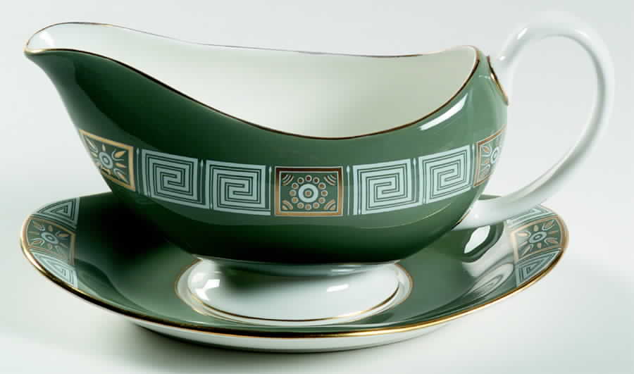 Asia Green Gravy Boat & Underplate by Wedgwood-1