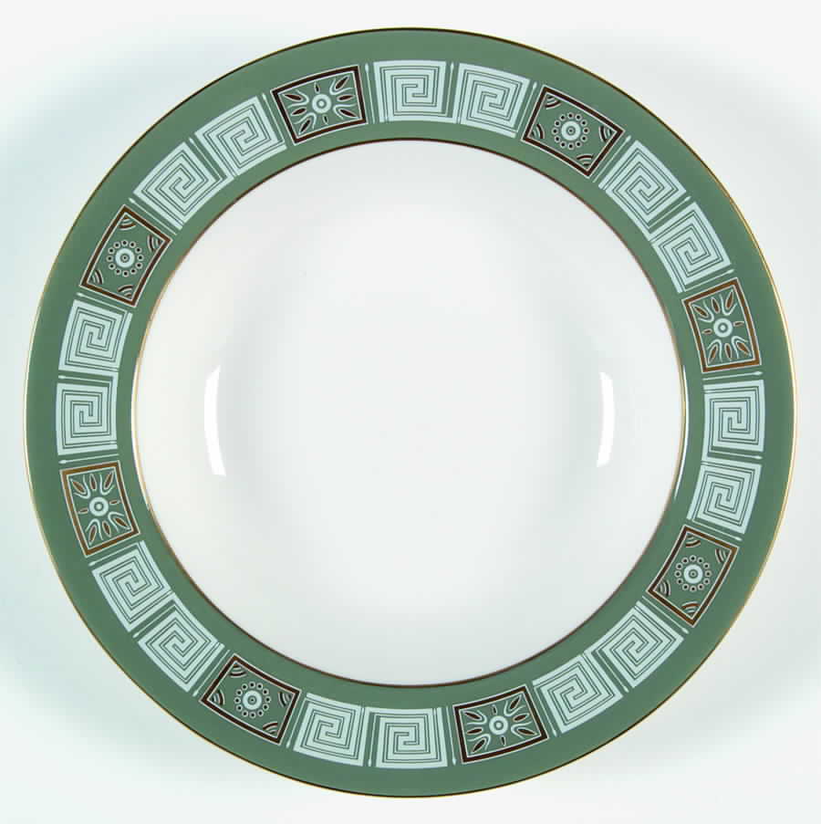 Asia Green Rim Soup Bowl by Wedgwood-1