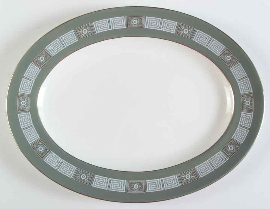 Asia Green 15" Oval Serving Platter by Wedgwood-1