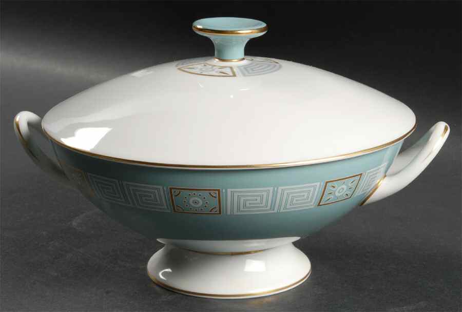 Asia Turquoise Round Covered Vegetable by Wedgwood-1