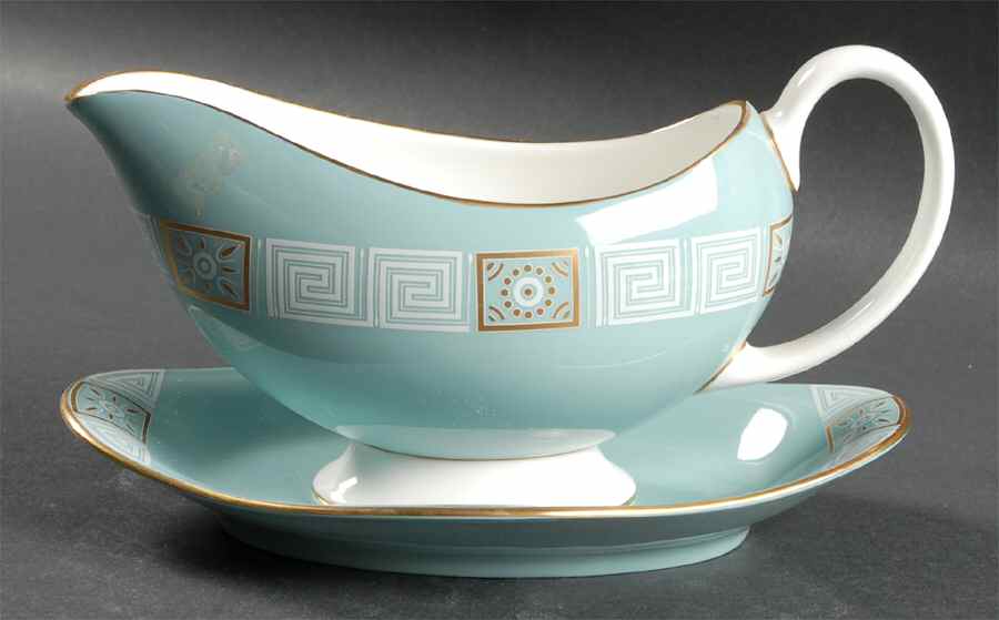 Asia Turquoise Gravy Boat & Underplate by Wedgwood-1