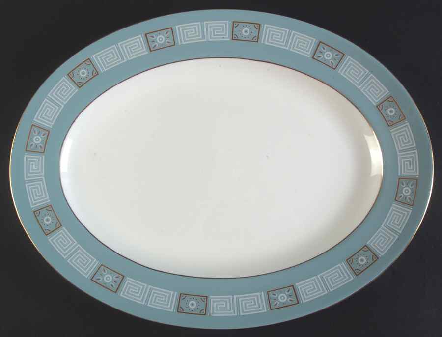 Asia Turquoise 15" Oval Serving Platter by Wedgwood-1
