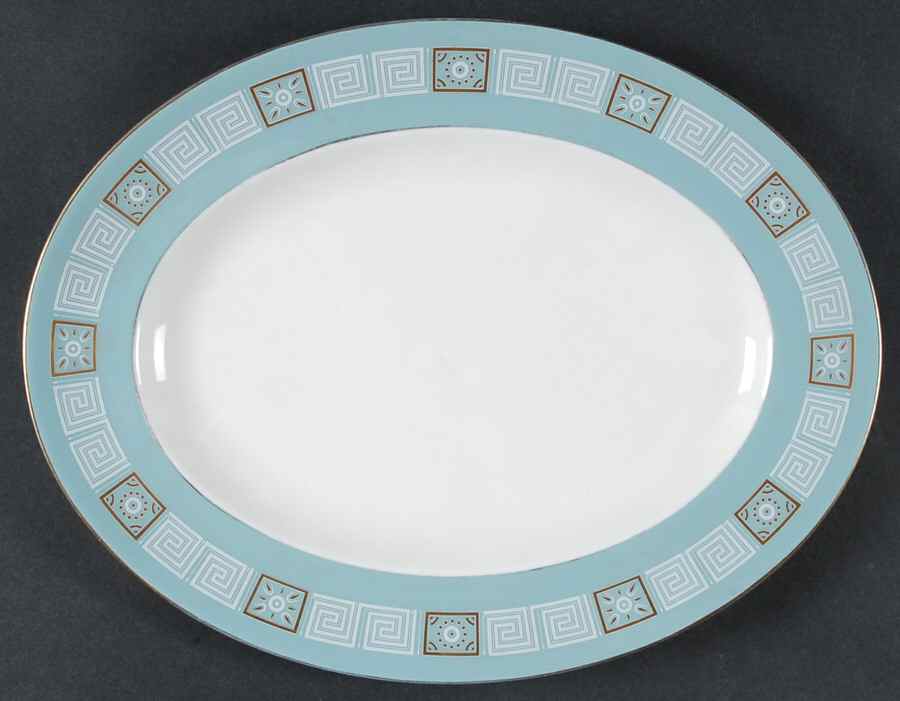 Asia Turquoise 13" Oval Serving Platter by Wedgwood-1