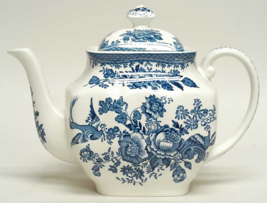 Asiatic Pheasant Blue Teapot & Lid by Wedgwood-1