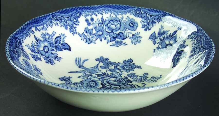 Asiatic Pheasant Blue Coupe Cereal Bowl by Wedgwood-1