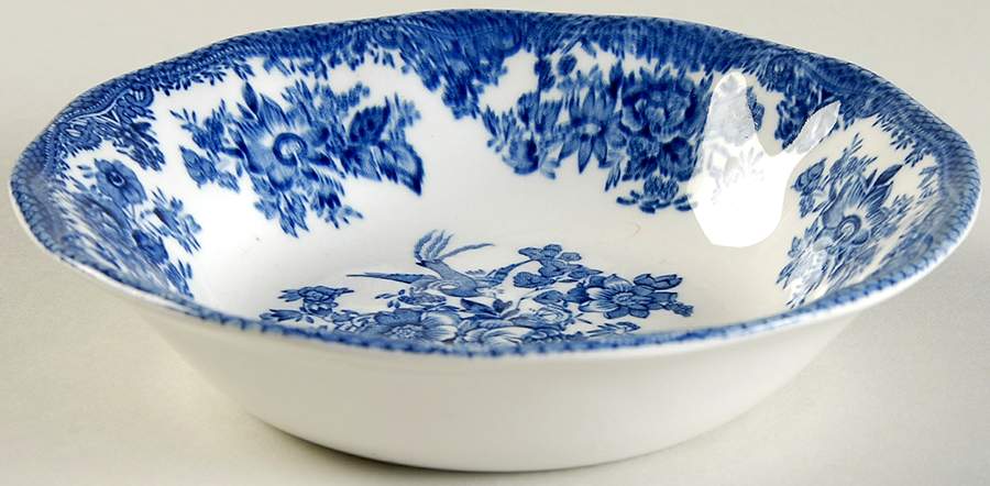 Asiatic Pheasant Blue Coupe Cereal Bowl by Wedgwood-1