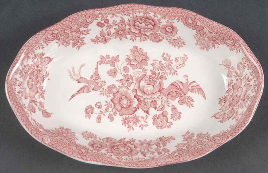 Asiatic Pheasants Pink (Enoch) Underplate for Gravy Boat by Wedgwood-1