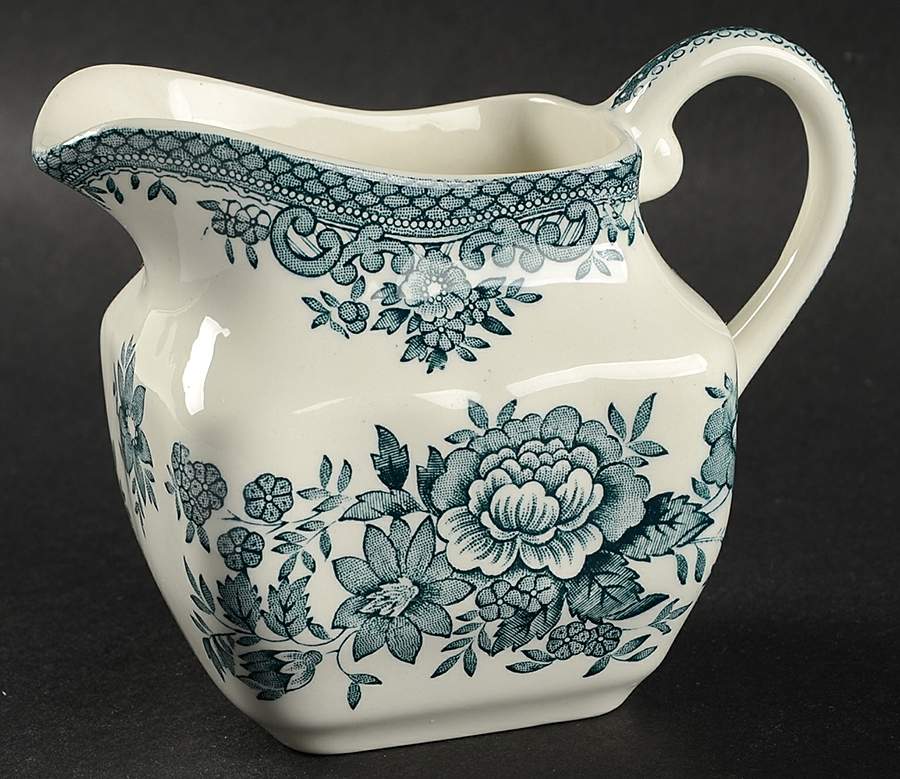 Asiatic Pheasants Teal Creamer by Wedgwood-1