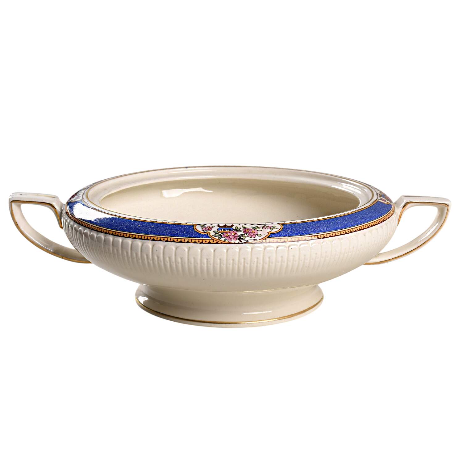 Astor (Flowers On Border, Older) Round Vegetable No Lid by Wedgwood-1