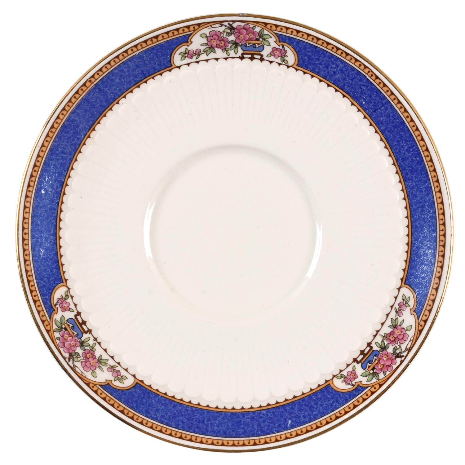 Astor (Flowers On Border, Older) Saucer for Cream Soup Bowl by Wedgwood-1