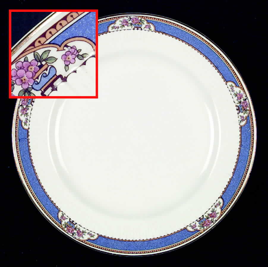 Astor (Flowers On Border, Older) Dinner Plate by Wedgwood-1