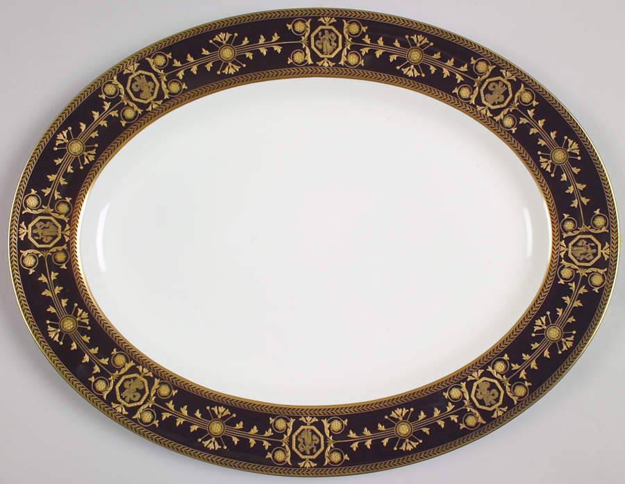 Astbury Black 15" Oval Serving Platter by Wedgwood-1