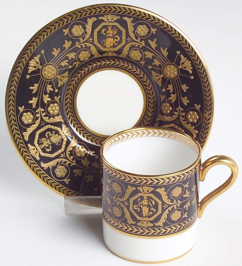 Astbury Black Bond Shape Demitasse Cup and Saucer Set by Wedgwood-1