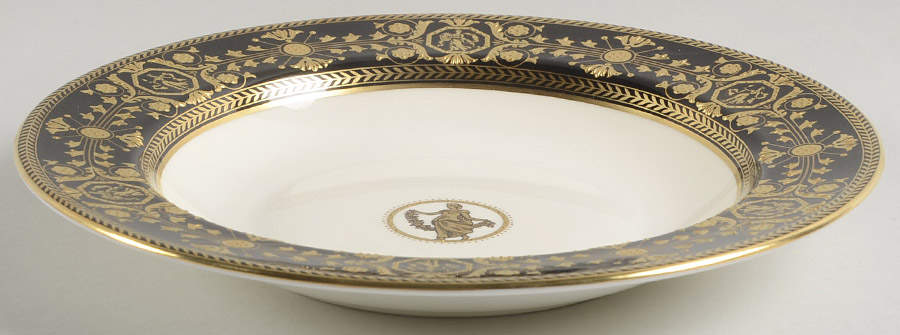 Astbury Black Large Rim Soup Bowl by Wedgwood-1