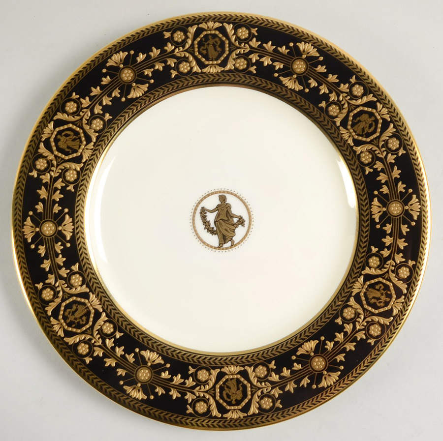 Astbury Black Luncheon Plate by Wedgwood-1