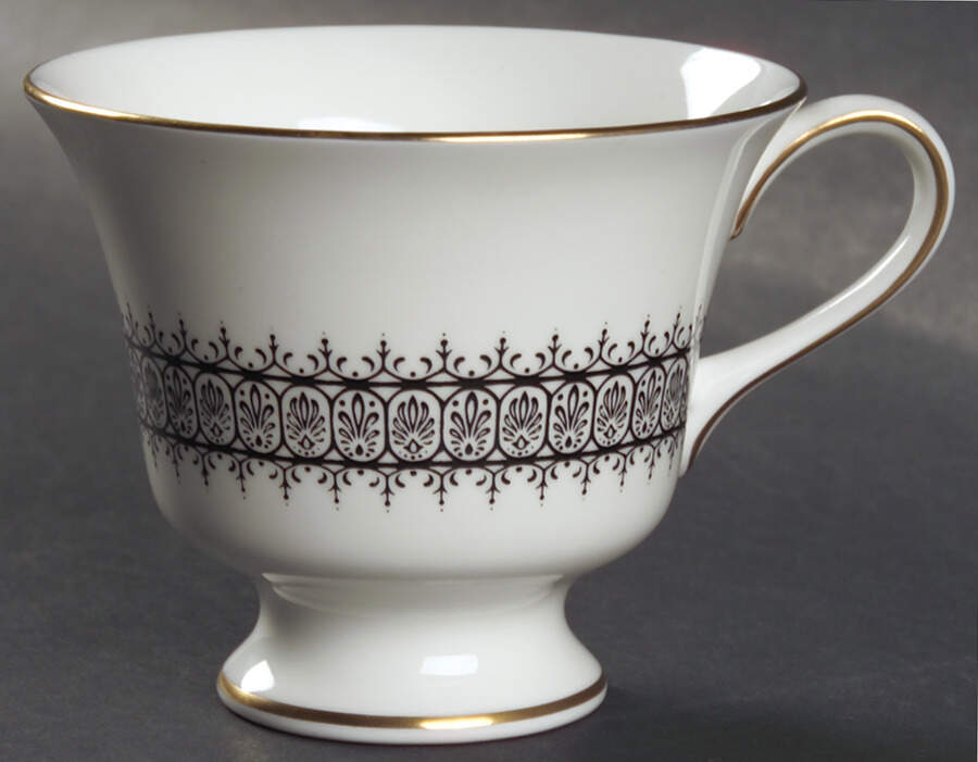 Astor Black On White (Newer) Footed Cup by Wedgwood-1