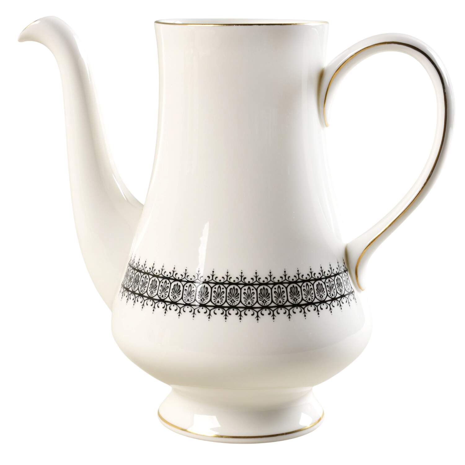 Astor Black On White (Newer) Mini Coffee Pot No Lid by Wedgwood-1