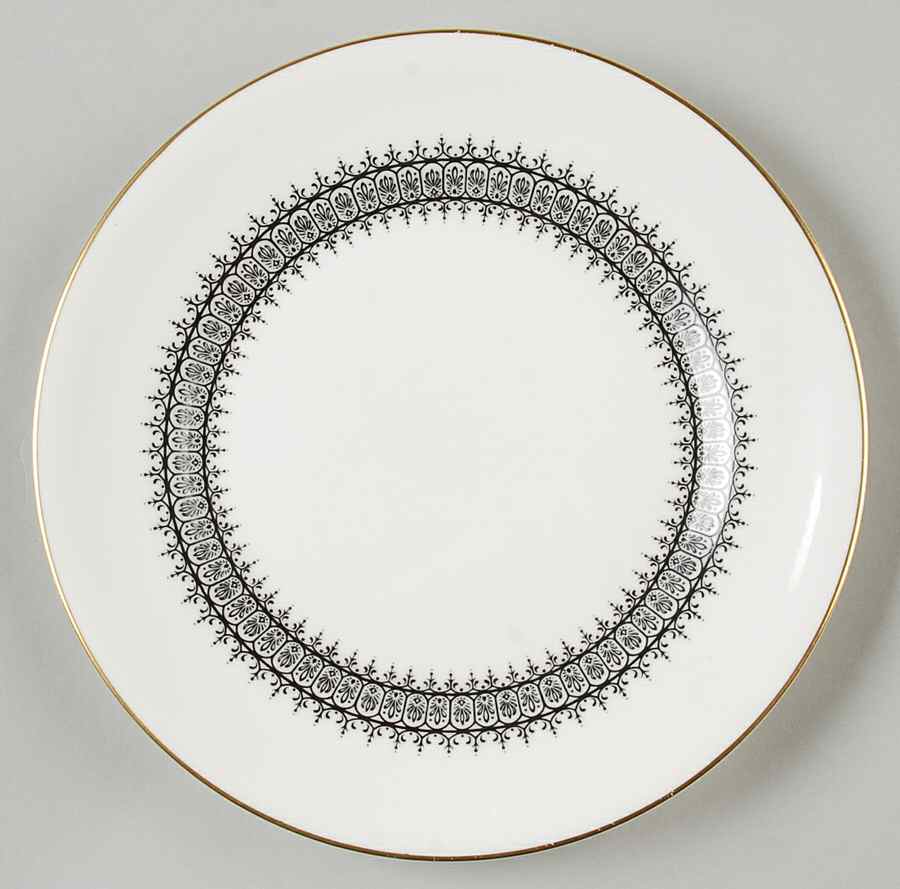 Astor Black On White (Newer) Salad Plate by Wedgwood-1