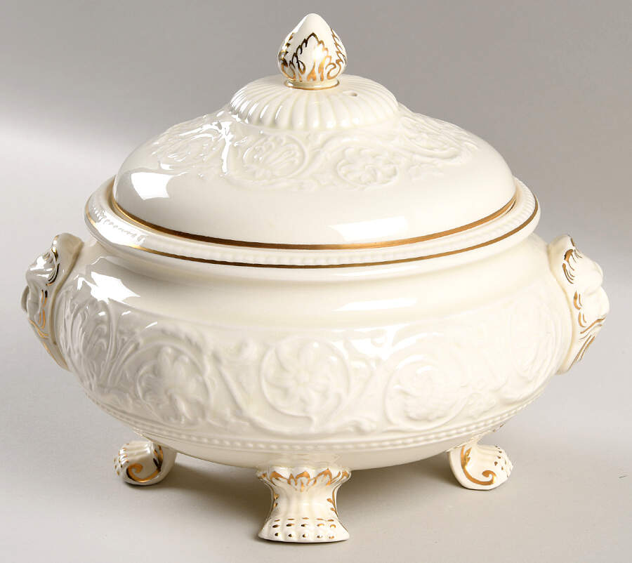 Athenian Gold Round Covered Vegetable by Wedgwood-1