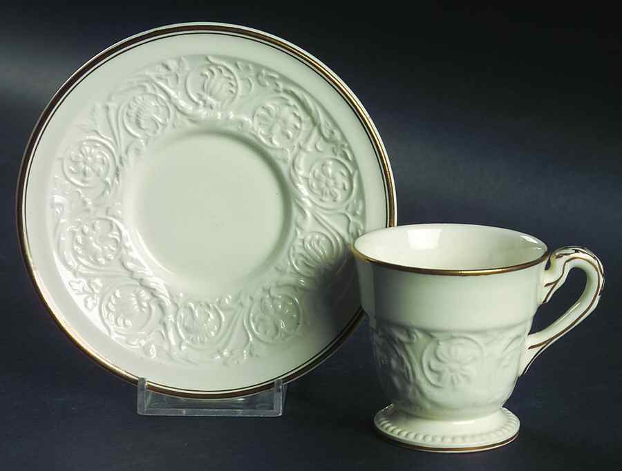 Athenian Gold Footed Demitasse Cup & Saucer Set by Wedgwood-1