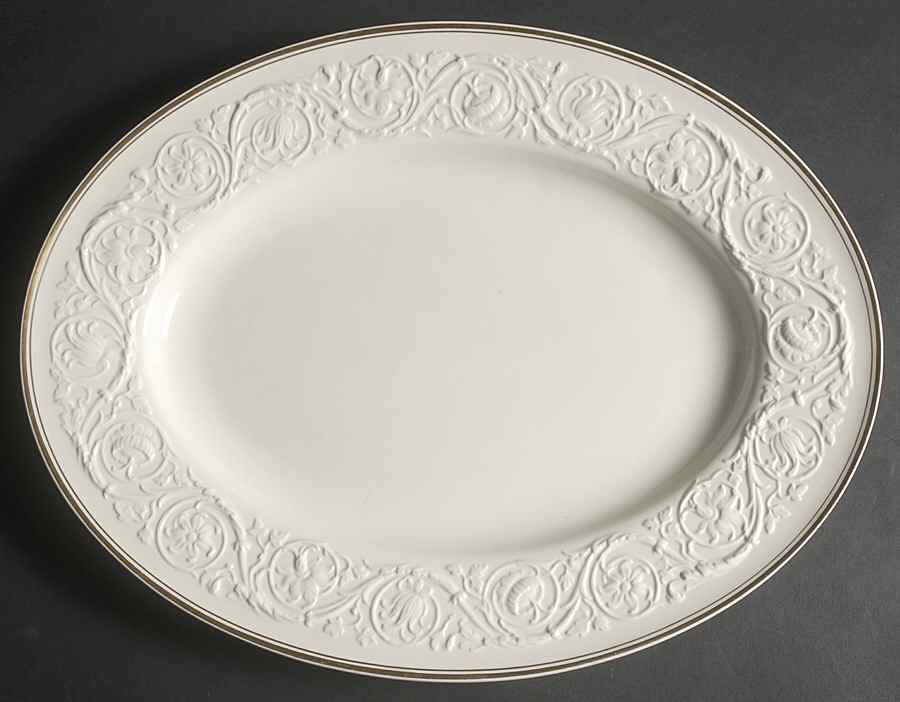 Athenian Gold 16" Oval Serving Platter by Wedgwood-1