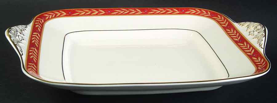 Augustus Square Handled Cake Plate by Wedgwood-1