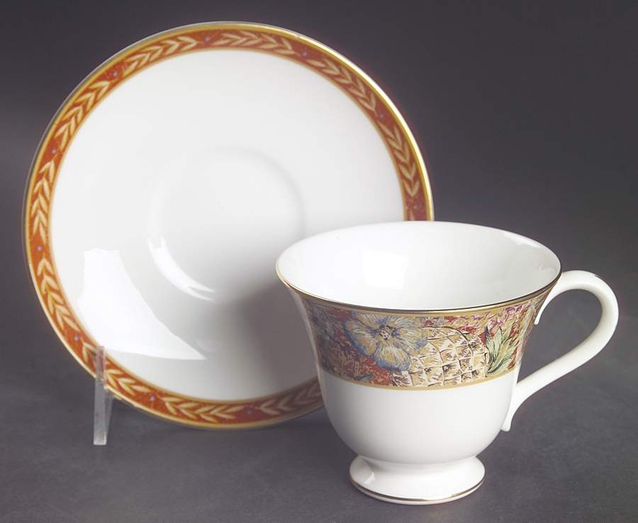 Augustus Victoria Shape Footed Cup & Saucer Set by Wedgwood-1