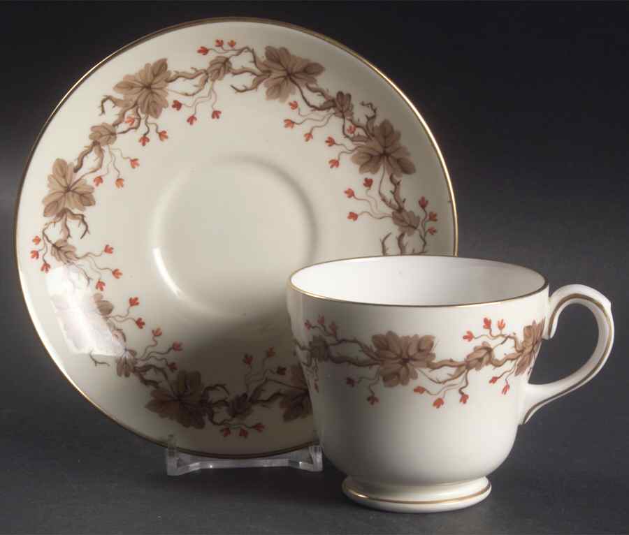 Autumn Footed Cup & Saucer Set by Wedgwood-1