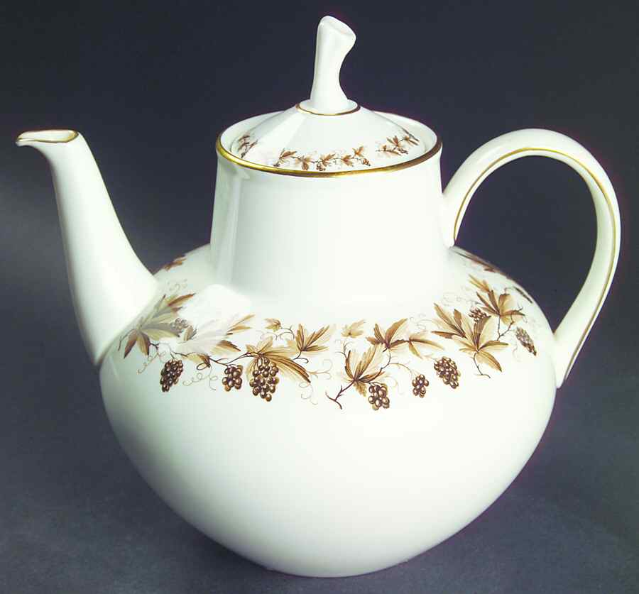 Autumn Vine (Gold Trim) Teapot & Lid by Wedgwood-1