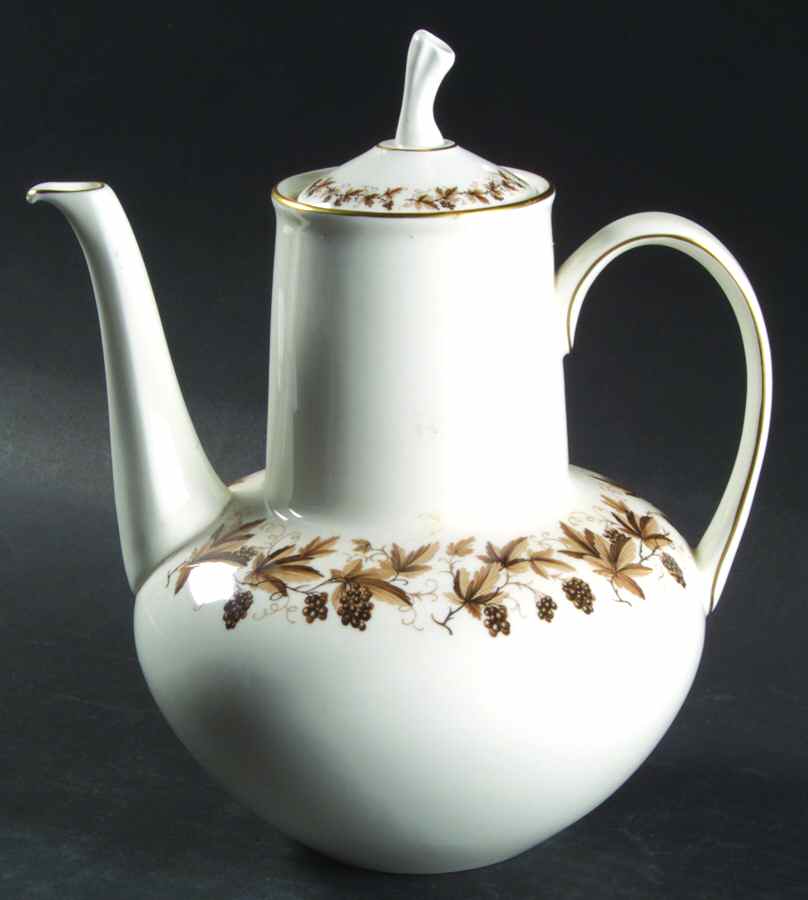 Autumn Vine (Gold Trim) Coffee Pot & Lid by Wedgwood-1