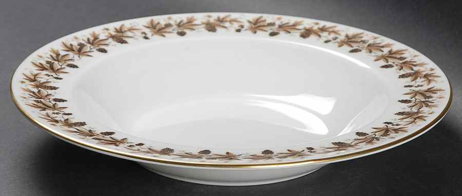 Autumn Vine (Gold Trim) Rim Soup Bowl by Wedgwood-1