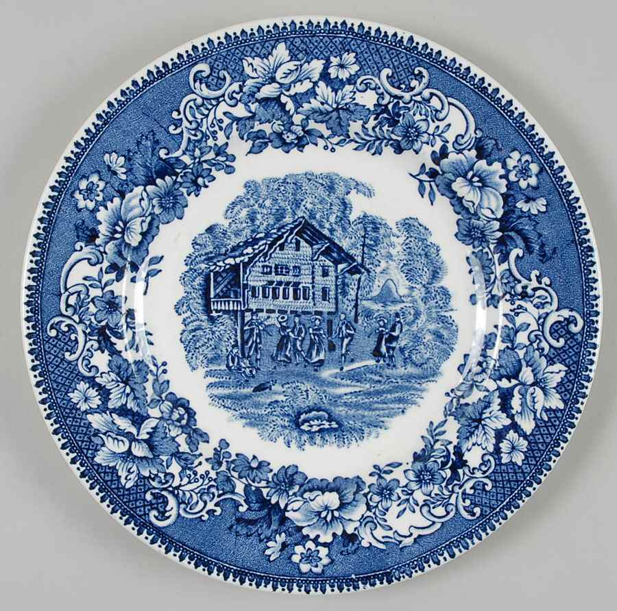Avon Cottage Blue (Smooth) Salad Plate by Wedgwood-1