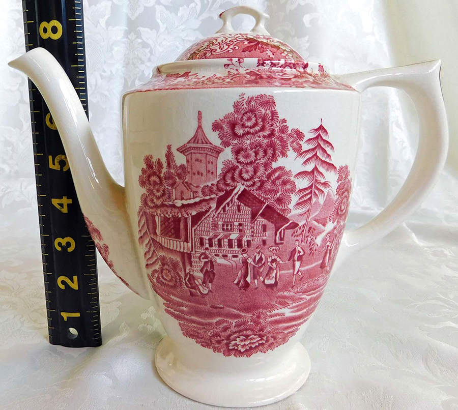 Avon Cottage Pink (Smooth) Coffee Pot & Lid by Wedgwood-1