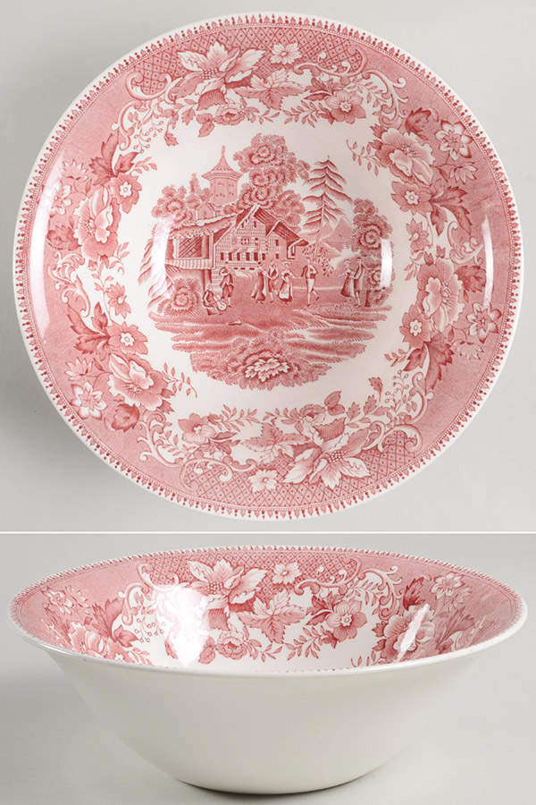 Avon Cottage Pink (Smooth) 8" Round Vegetable Bowl by Wedgwood-1