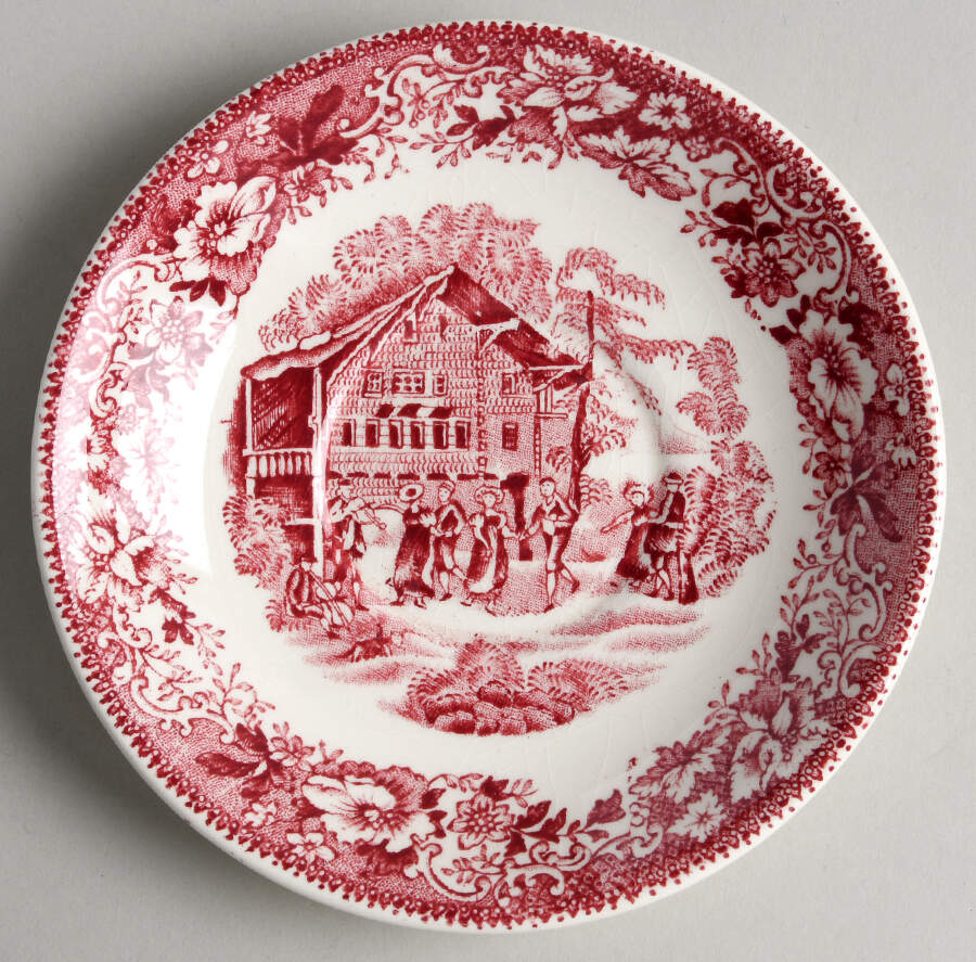 Avon Cottage Pink (Smooth) Saucer by Wedgwood-1
