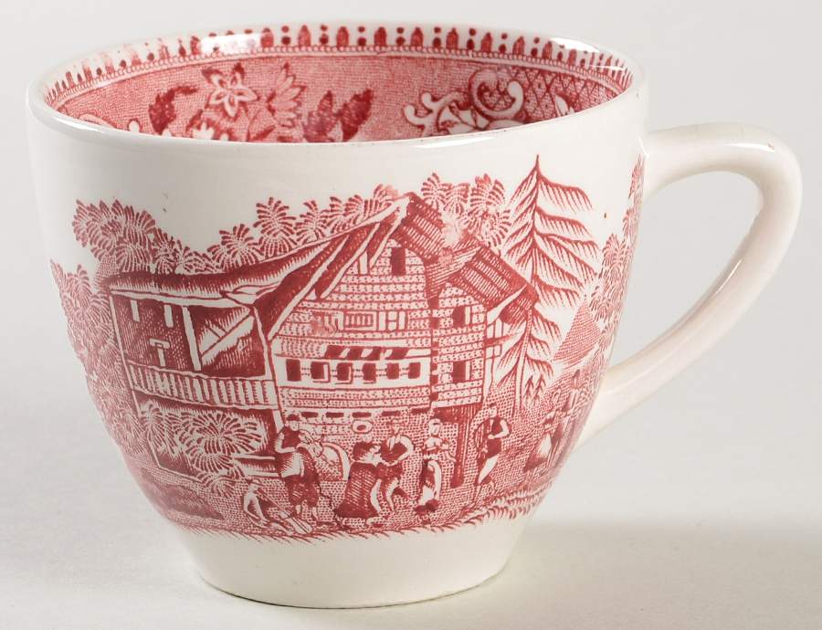 Avon Cottage Pink (Smooth) Flat Cup by Wedgwood-1