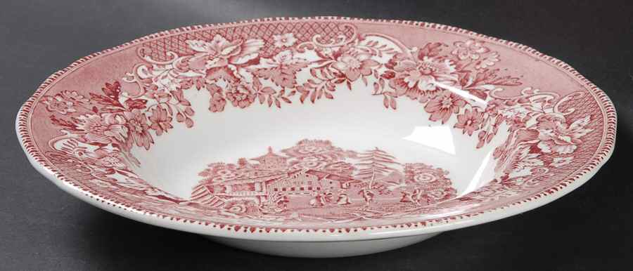 Avon Cottage Pink (Smooth) Large Rim Soup Bowl by Wedgwood-1