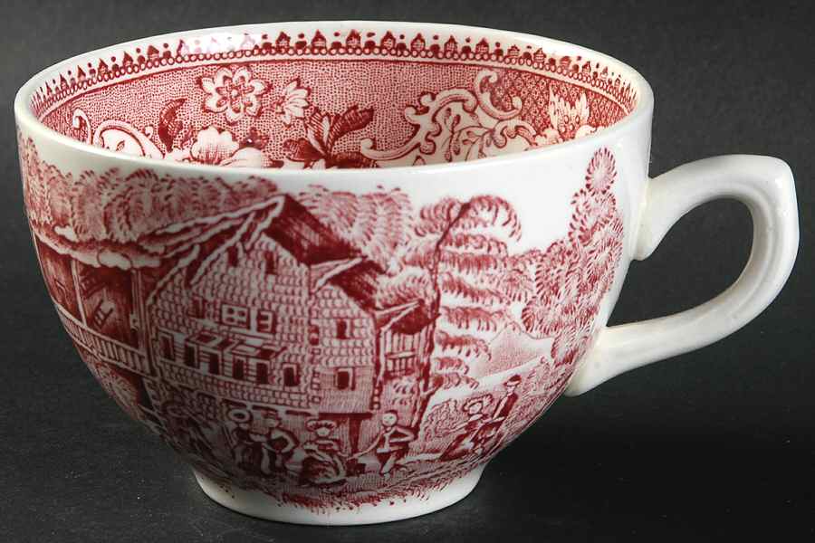 Avon Cottage Pink (Smooth) Flat Cup by Wedgwood-1