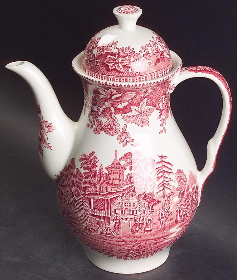 Avon Cottage Pink (Smooth) Coffee Pot & Lid by Wedgwood-1