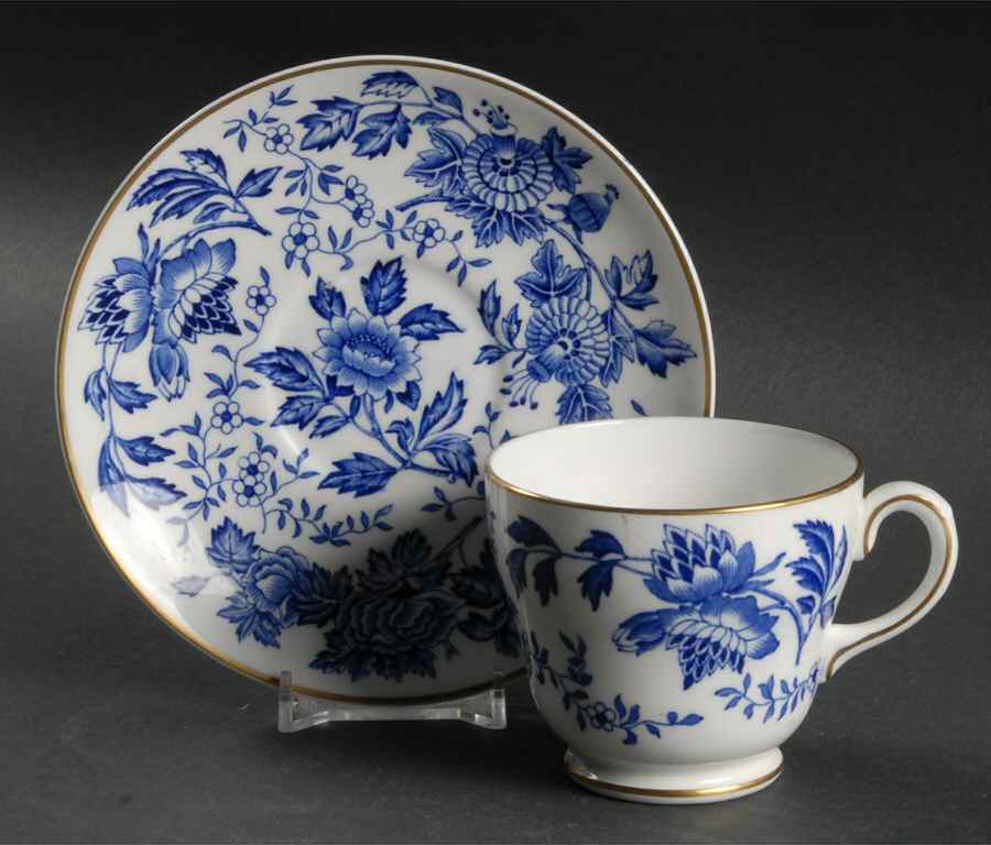 Avon Blue Flat Cup & Saucer Set by Wedgwood-1