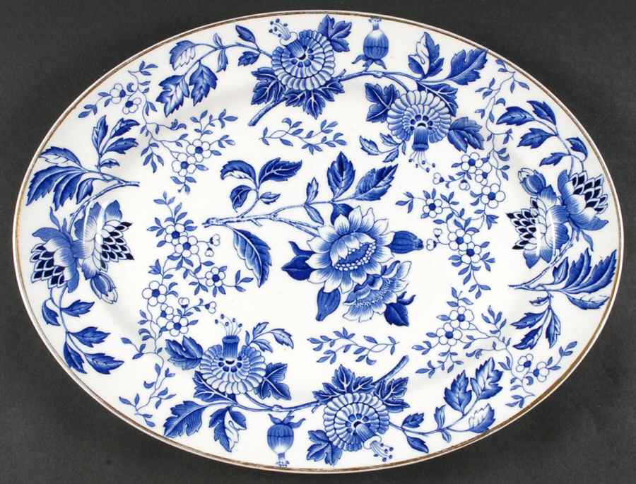 Avon Blue 15" Oval Serving Platter by Wedgwood-1