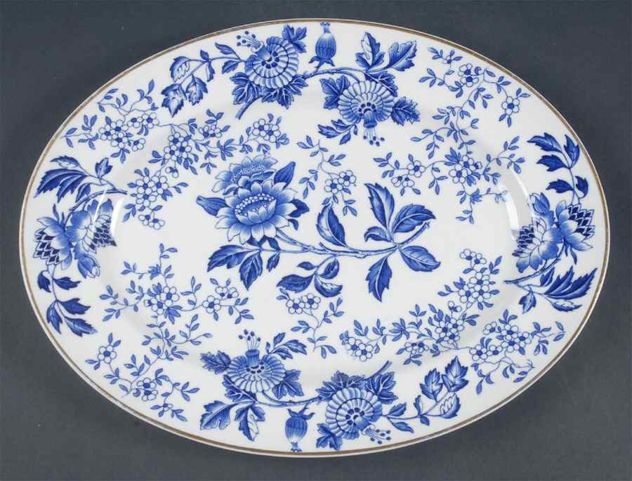 Avon Blue 13" Oval Serving Platter by Wedgwood-1