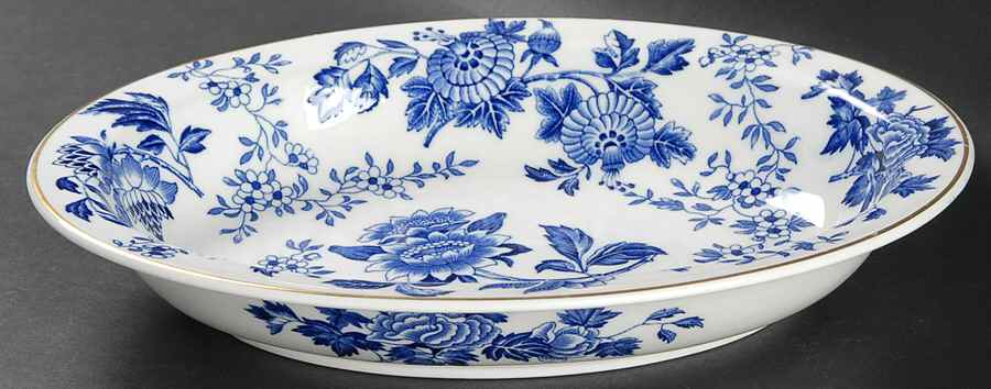Avon Blue 9" Oval Vegetable Bowl by Wedgwood-1