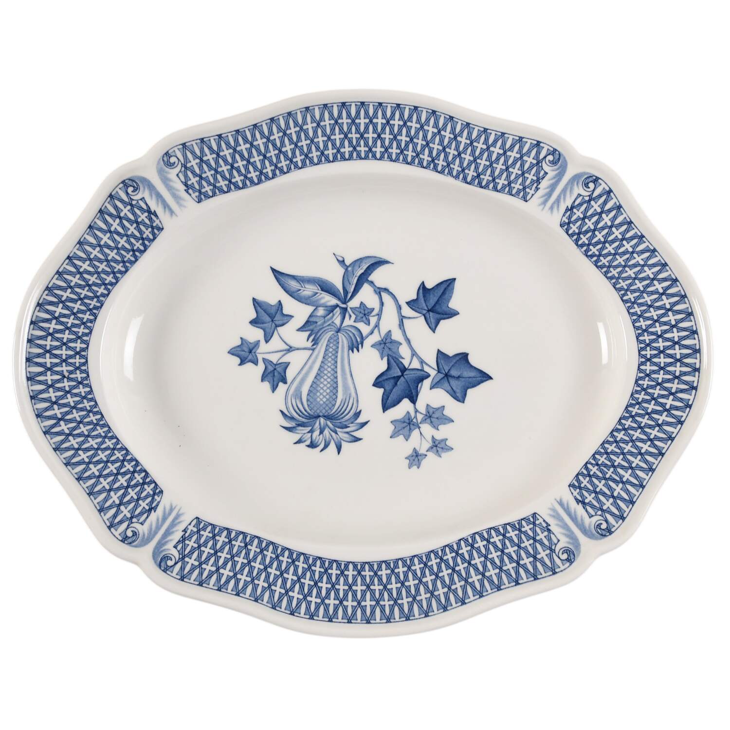 Avocado Blue 11" Oval Serving Platter by Wedgwood-1