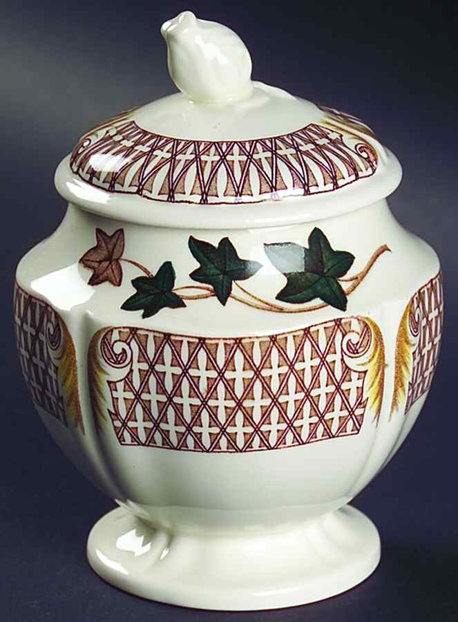 Avocado Yellow Sugar Bowl & Lid by Wedgwood-1
