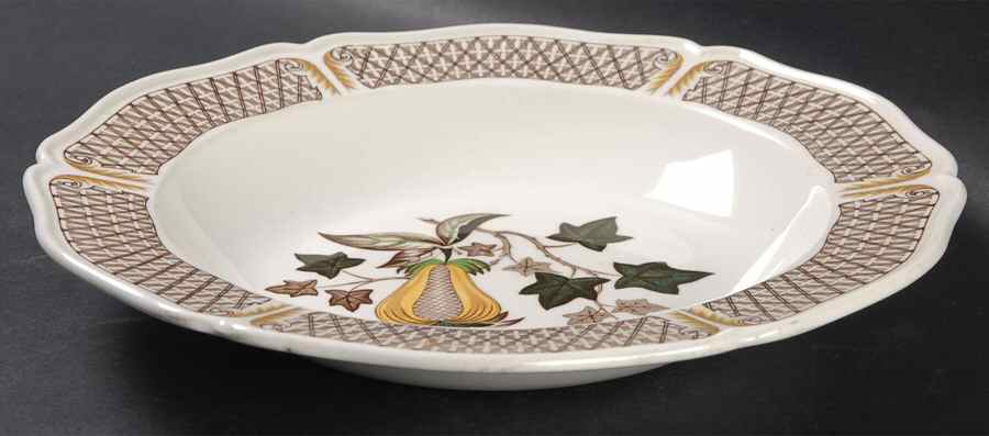 Avocado Yellow Large Rim Soup Bowl by Wedgwood-1
