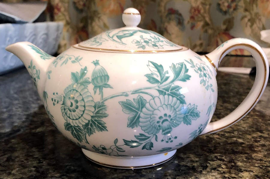Avon Green Teapot & Lid by Wedgwood-1