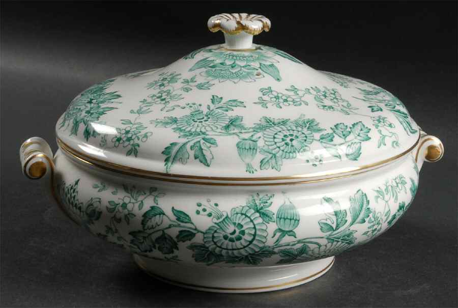 Avon Green Round Covered Vegetable by Wedgwood-1