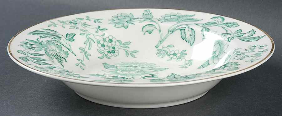Avon Green Rim Soup Bowl by Wedgwood-1