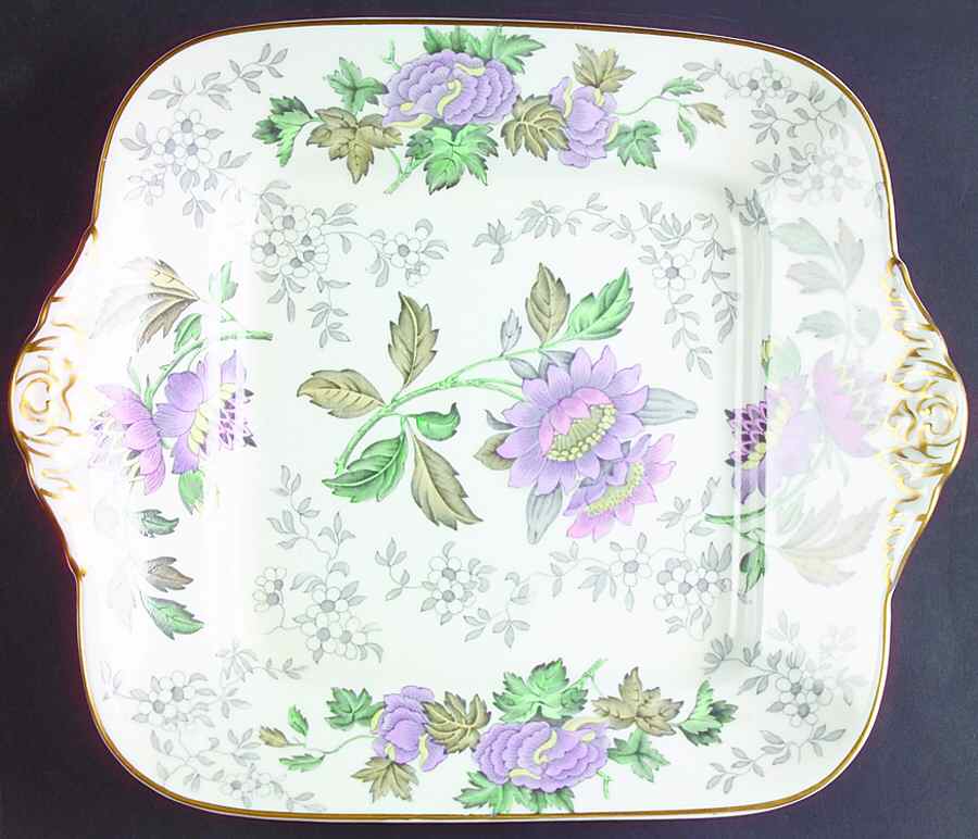 Avon Multicolor Square Handled Cake Plate by Wedgwood-1